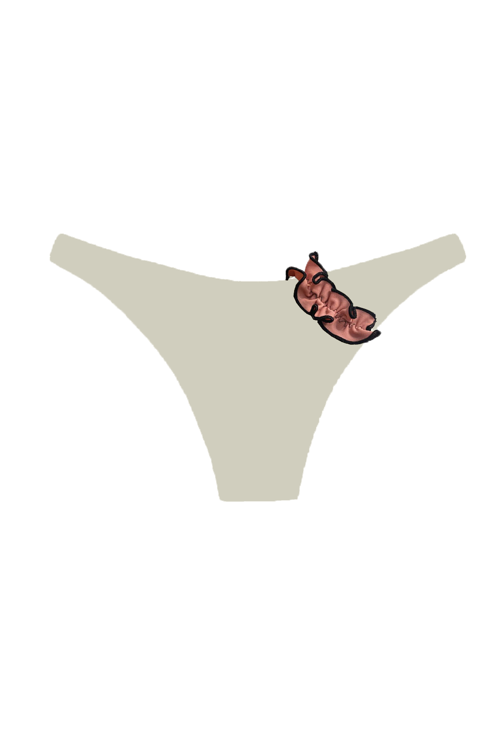 Cheryl Ecru Pink dół bikini